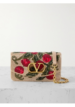 Valentino Garavani - Vain Small Beaded Embroidered Leather Clutch - Multi - One size