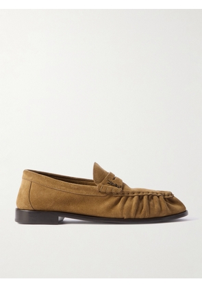 SAINT LAURENT - Le Loafer Suede Loafers - Brown - EU 34,EU 34.5,EU 35,EU 35.5,EU 36,EU 36.5,EU 37,EU 37.5,EU 38,EU 38.5,EU 39,EU 39.5,EU 40,EU 40.5,EU 41,EU 41.5,EU 42
