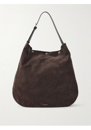 Altuzarra - Logo-detailed Leather-trimmed Suede Shoulder Bag - Brown - One size