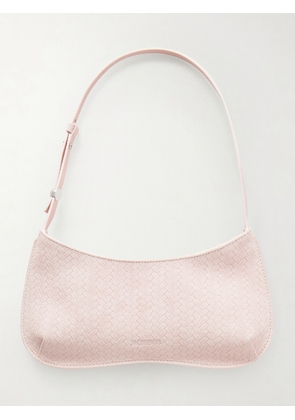 Jacquemus - Le Bisou Embellished Woven Suede Shoulder Bag - Pink - One size