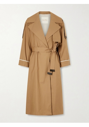 Max Mara - Belted Cotton-blend Gabardine Trench Coat - Brown - UK 4,UK 6,UK 8,UK 10,UK 12,UK 14,UK 16,UK 18