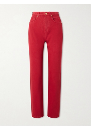 TOVE - Senna High-rise Straight-leg Organic Jeans - Red - 25,26,27,28,29,30,32,34