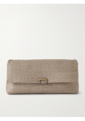 Brunello Cucinelli - Puffy Raffia Clutch - Neutrals - One size