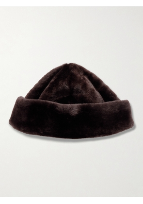Nour Hammour - Blokes Shearling Beanie - Brown - P/S,M/L