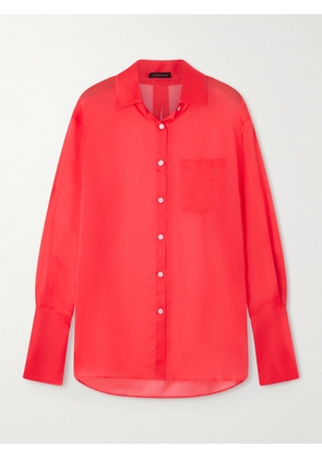 Kiki de Montparnasse - Silk-organza Shirt - Orange - x small,small,medium,large,x large