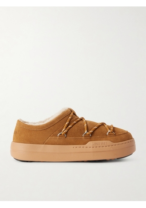Moon Boot - Park Shearling-lined Suede Mules - Brown - EU 35,EU 36,EU 37,EU 38,EU 39,EU 40,EU 41