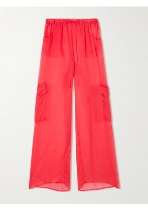 Kiki de Montparnasse - Organza Straight-leg Pants - Orange - x small,small,medium,large,x large