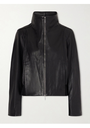 KALLMEYER - Liam Leather Bomber Jacket - Black - x small,small,medium,large