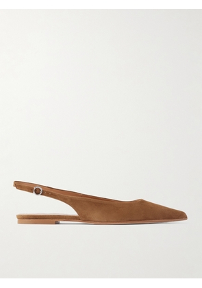 Aeyde - Annora Suede Slingback Flats - Brown - EU 35,EU 36,EU 36.5,EU 37,EU 37.5,EU 38,EU 38.5,EU 39,EU 39.5,EU 40,EU 40.5,EU 41,EU 41.5,EU 42