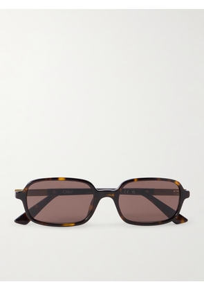 Chloé - Judy Rectangle-frame Tortoiseshell Acetate Sunglasses - One size