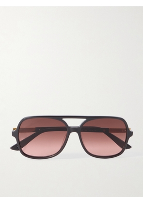Chloé - Judy Aviator-style Acetate And Gold-tone Sunglasses - Gray - One size