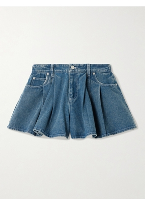 Sea - Stasia Pleated Denim Shorts - Blue - US0,US2,US4,US6,US8,US10