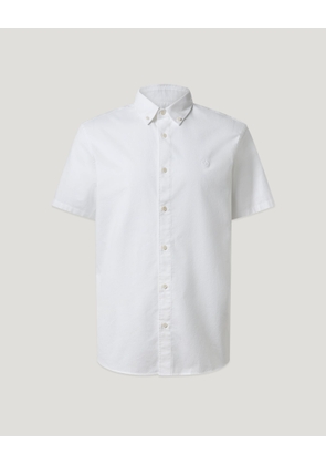Belstaff Short Sleeve Street Shirt Men's Compact Cotton Oxford White Size 3XL