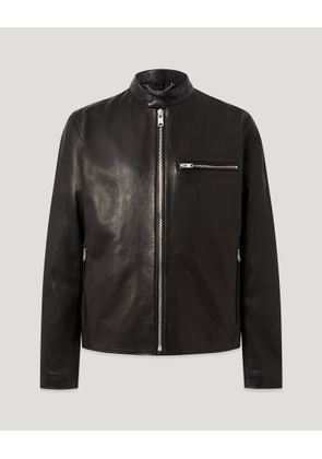 Belstaff Men's Track Racer Lamb Leather Black Size L