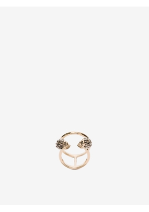 ALEXANDER MCQUEEN - Twin skull double ring - Item 855408J160K7286