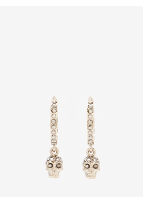 ALEXANDER MCQUEEN - Skull Mini Creole Hoop Earrings - Item 855405J160K7286