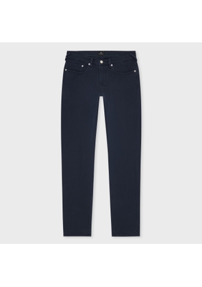 PS Paul Smith Tapered-Fit Navy Garment Dyed Organic Cotton-Stretch Jeans Blue