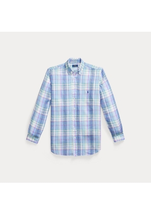 Big & Tall - Plaid Linen Shirt