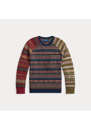 Colour-Blocked Fair Isle Jumper