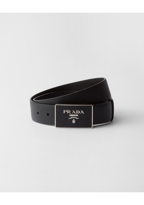 Saffiano leather belt