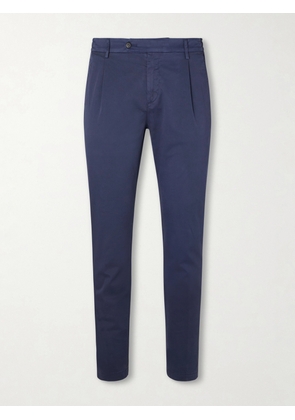Eleventy - Slim-Fit Cotton-Blend Twill Chinos - Men - Blue - UK/US 28