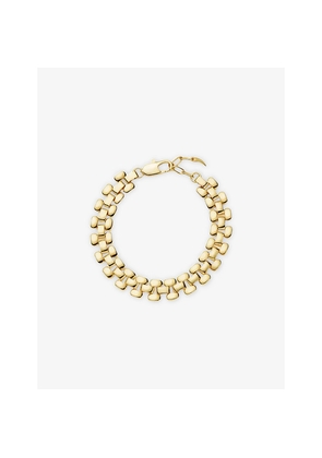 Womens Missoma Timepiece Wide 18ct Yellow Gold-Plated Brass Chain Bracelet
