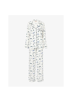 Womens Eberjey Gisele Printed Stretch-Woven Pyjama Set