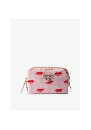 Womens Prada Re-Nylon Micro Woven Pouch