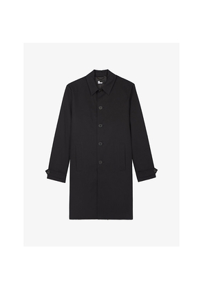Mens The Kooples Single-Breasted Regular-Fit Cotton Trench Coat
