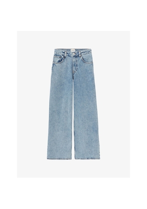 Womens Claudie Pierlot Wide-Leg Denim Jeans