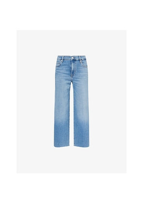 Womens Frame The Mellow Wide-Leg Stretch-Denim Jeans