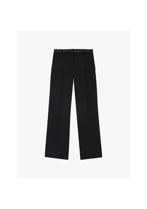 Womens The Kooples Wide-Leg Woven Trousers