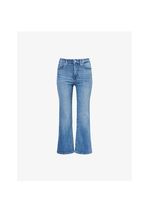 Womens Good American Good Legs Cropped Mini Boot-Cut Denim Jeans