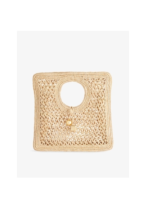 Womens Jacquemus Le Petit Carre Spiaggia Raffia Bag