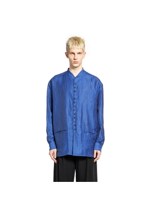 Faded Linen Blend Shirt Jacket