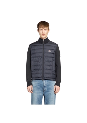 Padded Zip-Up Cotton Cardigan