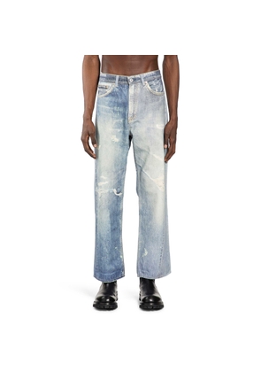 Digital Denim Print Third Cut Jeans