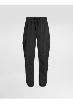 Dolce & Gabbana Wool Canvas Cargo Trousers - Man Pants And Shorts Gray 48