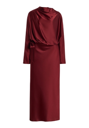 STAUD Phoebe Draped Silk Maxi Dress - Moda Operandi