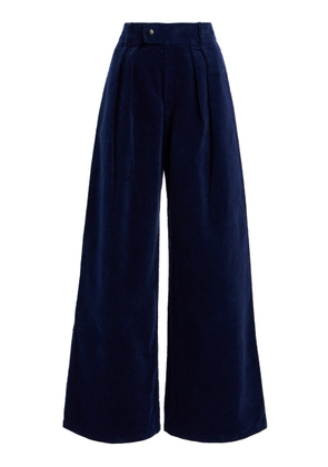 House of Aama Cotton Corduroy Wide-Leg Pants - Moda Operandi
