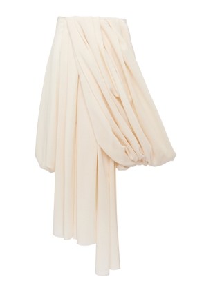 JW Anderson Draped Wool Crepe Midi Dress - Moda Operandi
