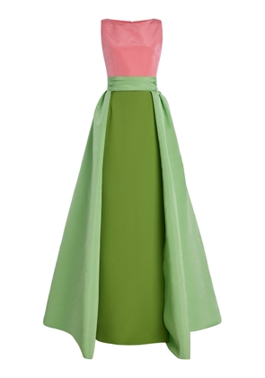 Carolina Herrera Convertible Silk-Faille Gown - Moda Operandi