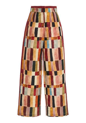 ALÉMAIS Marjorelle Linen-Silk Wide-Leg Pants - Moda Operandi