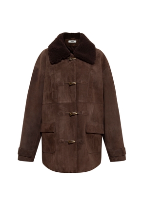 SIEDRÉS Theo Shearling-Trimmed Suede Jacket - Moda Operandi