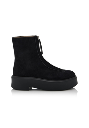 The Row Zipped Suede Boots - Moda Operandi