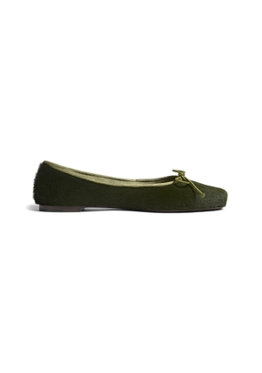 Khaite Charlotte Pony Hair Ballet Flats - Moda Operandi