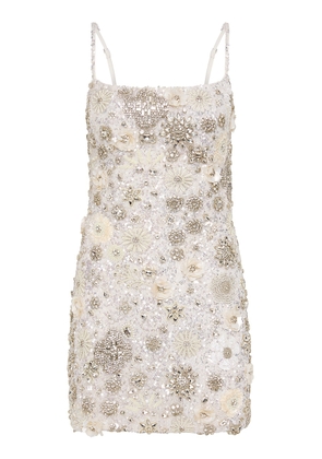 Rachel Gilbert Francesca Floral-Embroidered Tulle Mini Dress - Moda Operandi