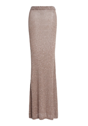 Balenciaga Sequined Knit Maxi Skirt - Moda Operandi