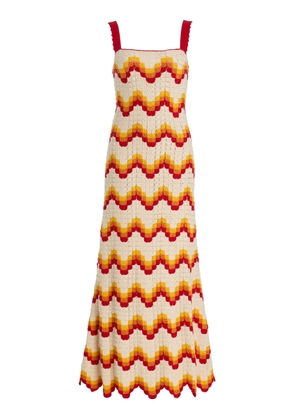 ESCVDO Marea Crocheted Cotton Maxi Dress - Moda Operandi