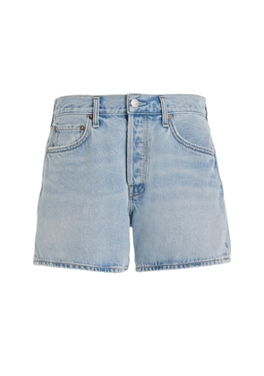 Agolde Parker Long Organic Cotton Denim Shorts - Moda Operandi